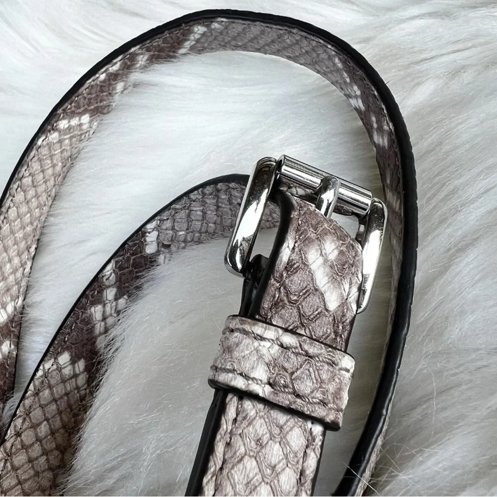 Michael Kors Tan White Snakeskin Leather Adjustable Strap Replacement Crossbody